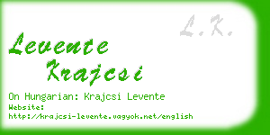 levente krajcsi business card